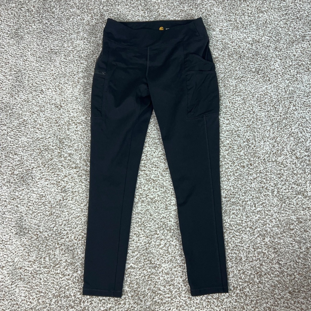 Carhartt Pants Womens Small Black Work Force Utility Legging Rugged Flex Pockets